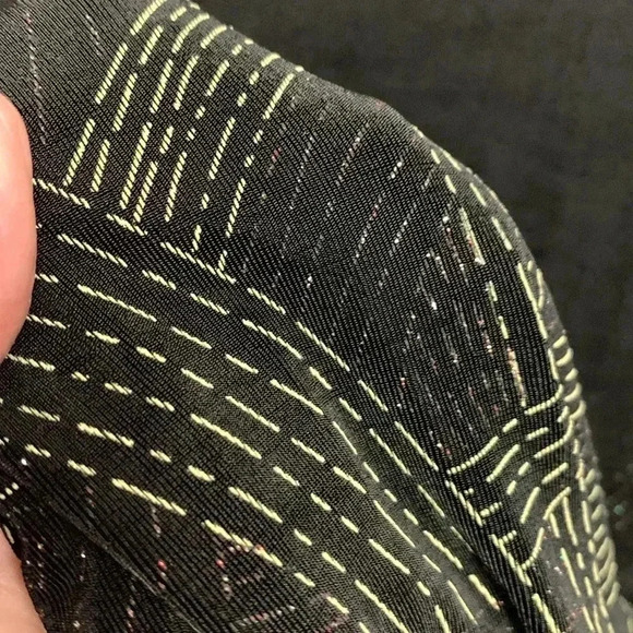 Vintage NWT Piccadilly Open Cardigan w Sparkles Holiday Season Black Size Large - Picture 4 of 16